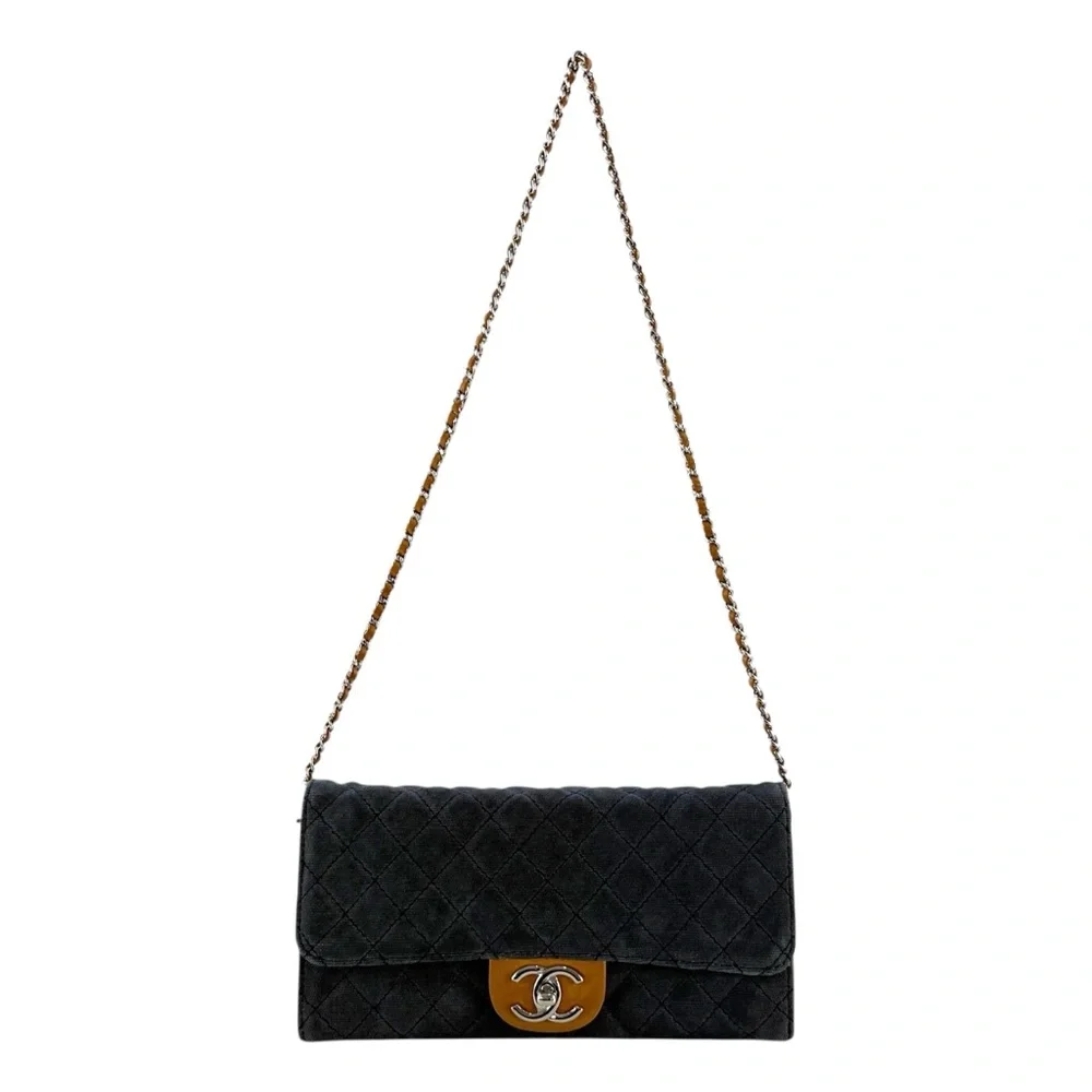 Chanel CC Denim Matelasse Wallet on Chain Shoulder Bag - Picture 2 of 15
